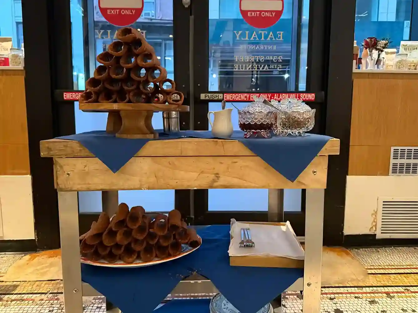 We tried cannoli's in Eataly near our house in the Flatiron District.