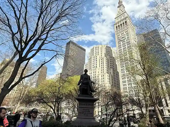 The Clocktower NYC: Photo I took from the South entrance of Madison Square Park.