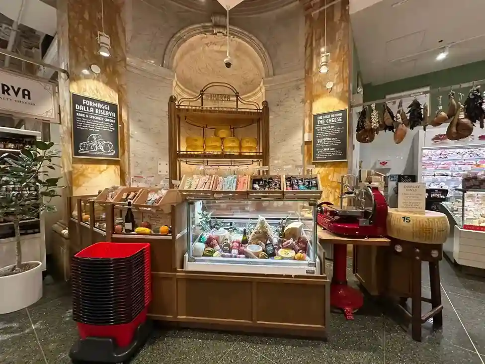 Eataly NYC: I took a photo of the cheese section.