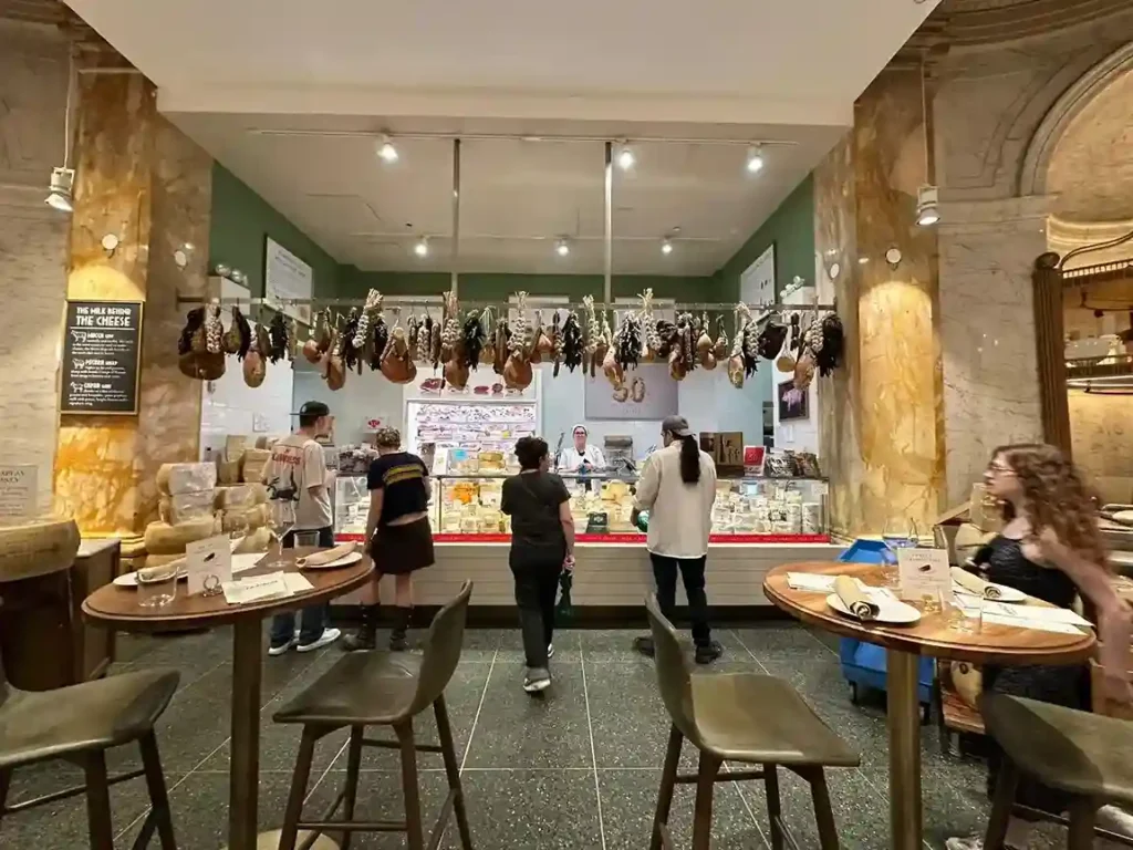 Eataly NYC: Took a photo of the meats and cheese secton.
