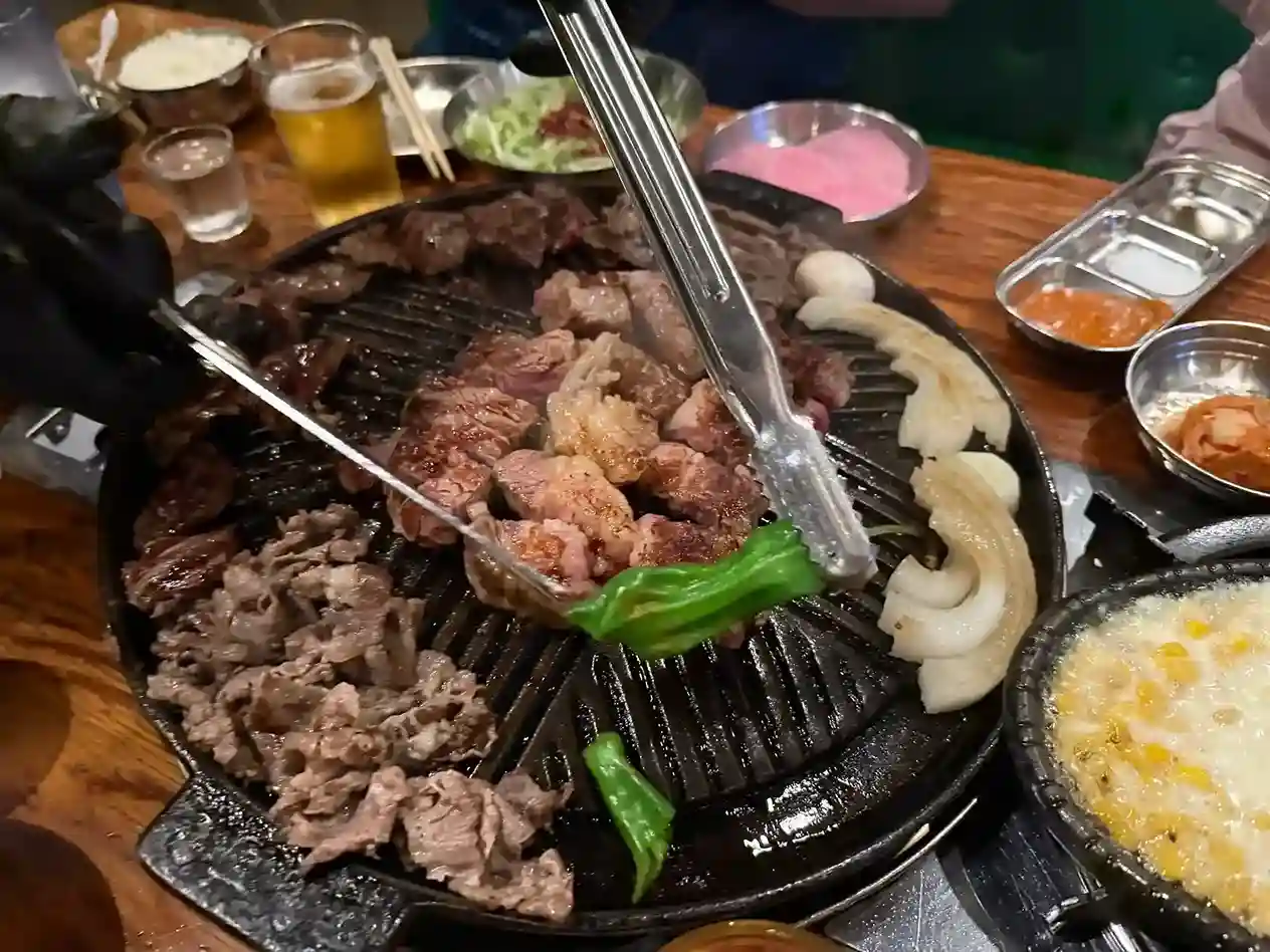 Best Restaurants in Koreatown NYC: We had the chef cook in front of us, and the meat assortment was amazing.