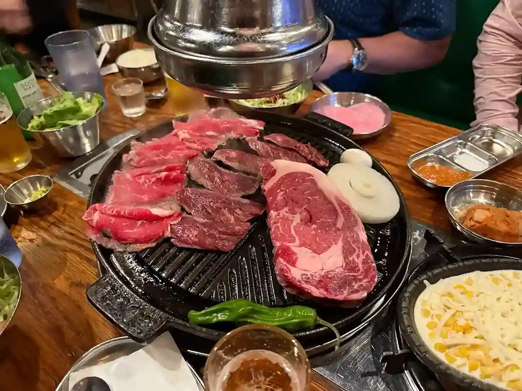 Ordered my favorite assortments of meats in Koreatown NYC, minutes from the Flatiron District.