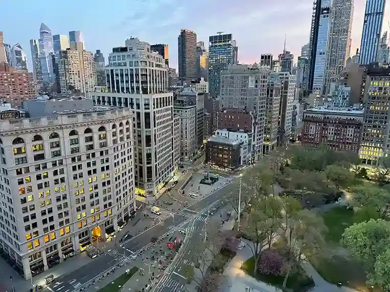 Manhattan Maps: On any map this is Madison Square Park in an arial view I took.