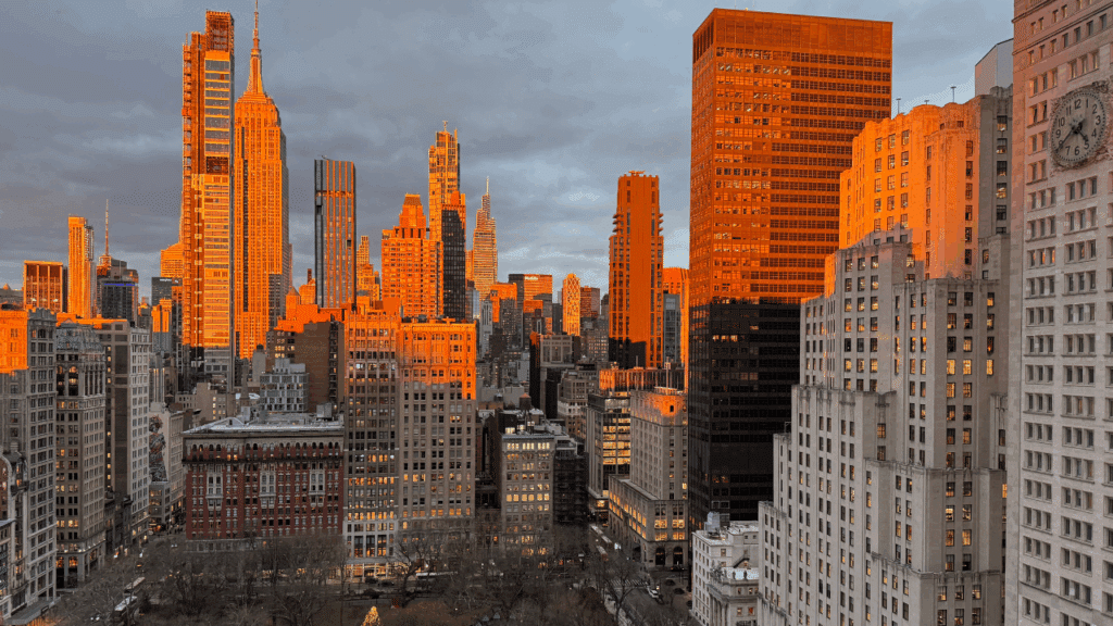 Digital Nomad Hotels in Flatiron: Flatiron is a great spot to be a digital normad, here is a view of the Empire State Building form where I live.
