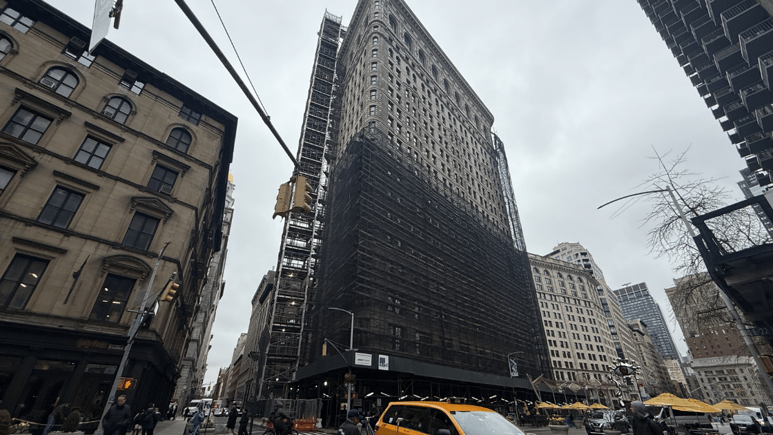 The Flatiron Building that George Allon Fuller helped to create this skyline.