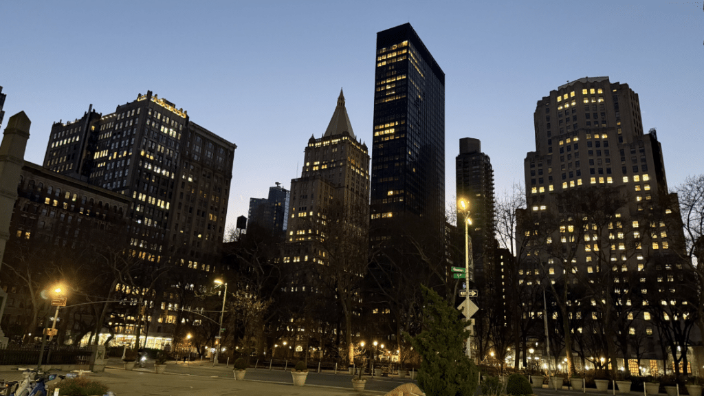 View of Madison Square Park, where the United Charities Building history is a part of.