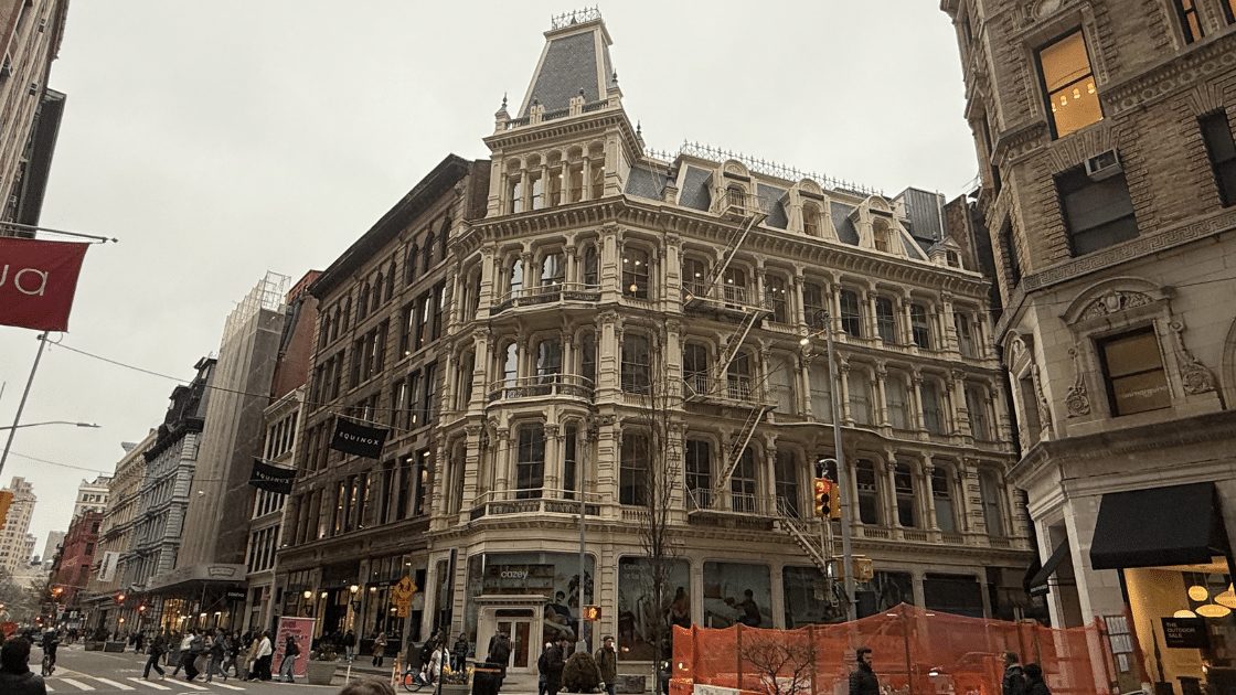 Photo of a building in the Flatiron District NYC where the real estate titan Amos Eno made a name for himself.