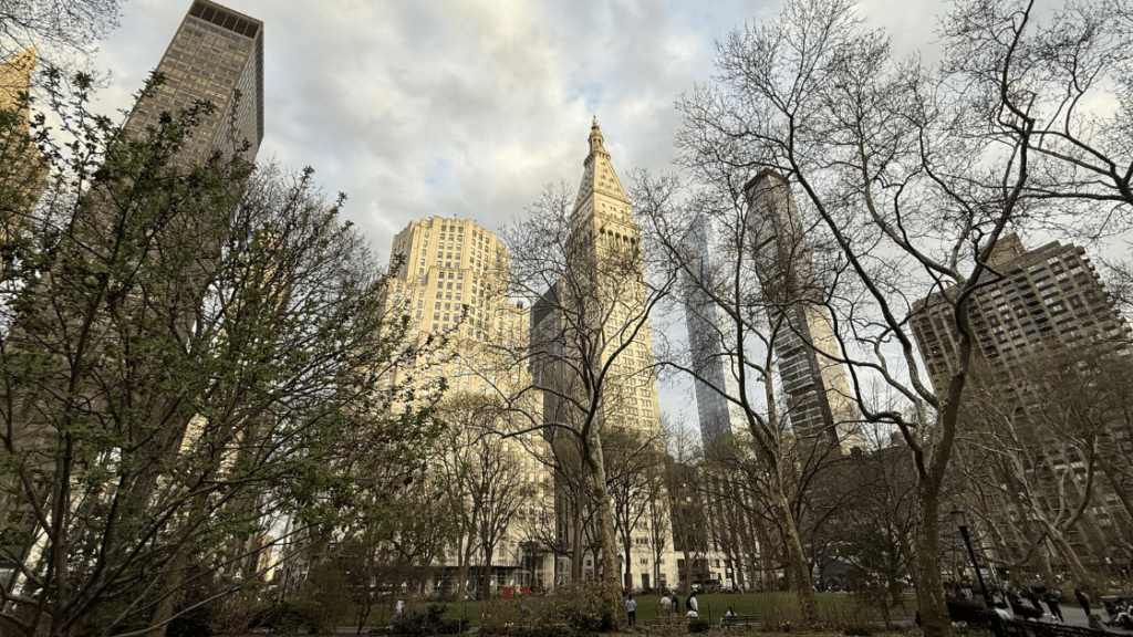 Photo of the famous clock tower from Madison Square Park near where the building of 280 Park Avenue South Condominium is.