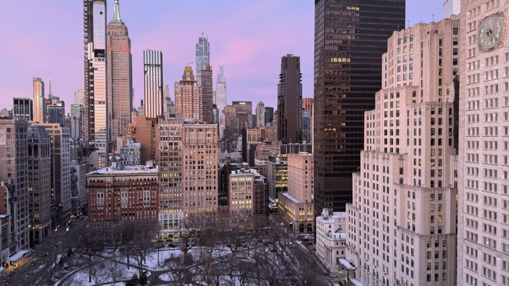 View of Madison Square Park near 10 Madison Square West Condominium.