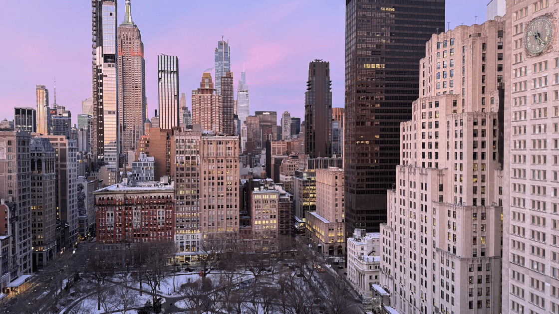 View of Madison Square Park near 10 Madison Square West Condominium.