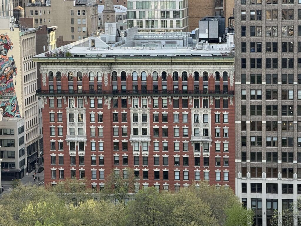 Arial view of The Grand Madison Building in the Flatiron District.