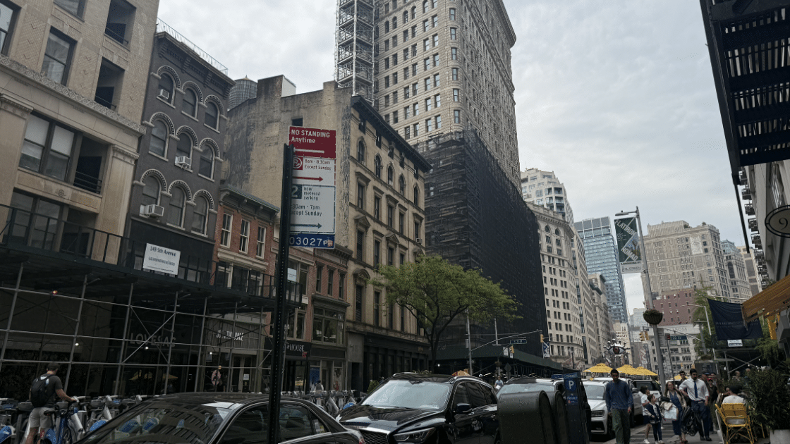 View of the back of Flatiron Building. Where Madonna worked in the area at one point.